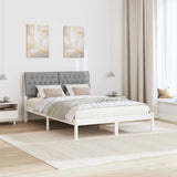 Letto con Testiera Rivestita con testiera Bianco 150 x 200 cm