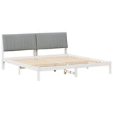 Struttura del letto Bianco 200 x 200 cm Pino massello
