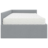 Struttura Letto Angolare con Materasso 2 pcs Grigio chiaro