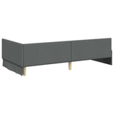 Struttura Letto Angolare con Materasso 2 pcs Grigio Tessuto