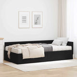 Struttura Letto Angolare con Materasso 2 pcs Verde Tessuto