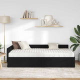 Struttura Letto Angolare con Materasso 2 pcs Verde Tessuto