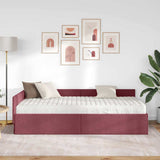 Struttura Letto Angolare con Materasso 2 pcs Grigio Tessuto