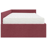 Struttura Letto Angolare con Materasso 2 pcs Grigio Tessuto