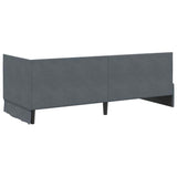 Struttura Letto Angolare con Materasso 2 pcs Grigio Velluto