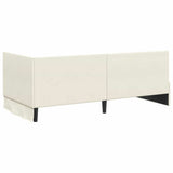 Struttura Letto Angolare con Materasso 2 pcs Crema Velluto