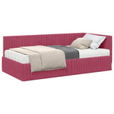 Struttura Letto Angolare con Materasso 2 pcs Verde Velluto