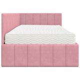 Struttura Letto Angolare con Materasso 2 pcs Grigio Velluto