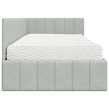 Struttura Letto Angolare con Materasso 2 pcs Grigio chiaro