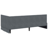 Struttura Letto Angolare con Materasso 2 pcs Grigio Velluto