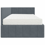 Struttura Letto Angolare con Materasso 2 pcs Grigio Velluto