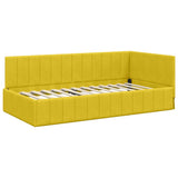 Struttura Letto Angolare con Materasso 2 pcs Giallo Velluto