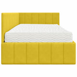 Struttura Letto Angolare con Materasso 2 pcs Giallo Velluto
