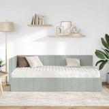 Struttura Letto Angolare con Materasso 2 pcs Grigio chiaro