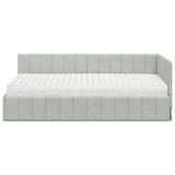 Struttura Letto Angolare con Materasso 2 pcs Grigio chiaro