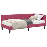 Struttura Letto Angolare con Materasso 2 pcs Verde Velluto