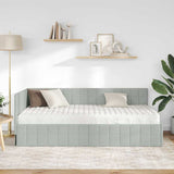 Struttura Letto Angolare con Materasso 2 pcs Grigio chiaro