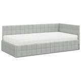 Struttura Letto Angolare con Materasso 2 pcs Grigio chiaro