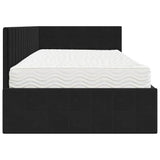 Struttura Letto Angolare con Materasso 2 pcs Nero Velluto