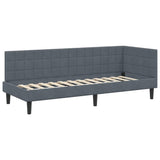 Struttura Letto Angolare con Materasso 2 pcs Grigio Velluto