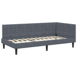 Struttura Letto Angolare con Materasso 2 pcs Grigio Velluto