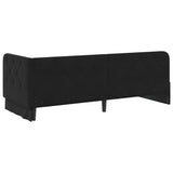 Cornice del letto ad angolo Nero 80 x 200 cm Velluto