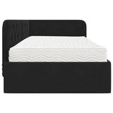 Cornice del letto ad angolo Nero 90 x 200 cm Velluto