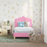 Struttura letto per bambini con testata Rosa 70 x 140 cm