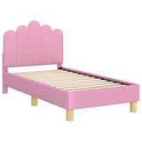 Struttura letto per bambini con testata Rosa 70 x 140 cm