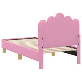 Struttura letto per bambini con testata Rosa 70 x 140 cm