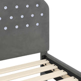Struttura letto bambini con testata Grigio scuro 90 x 190 cm