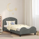 Struttura letto bambini con testata Grigio scuro 90 x 190 cm