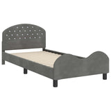 Struttura letto bambini con testata Grigio scuro 90 x 190 cm