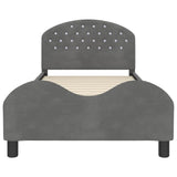 Struttura letto bambini con testata Grigio scuro 90 x 190 cm