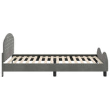 Struttura letto bambini con testata Grigio scuro 90 x 190 cm