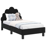 Struttura letto per bambini con testata Nero 70 x 140 cm