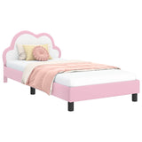 Struttura letto bambini con testata Rosa 90 x 190 cm PU