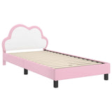 Struttura letto bambini con testata Rosa 90 x 190 cm PU