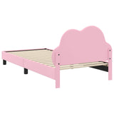 Struttura letto bambini con testata Rosa 90 x 190 cm PU