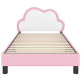 Struttura letto bambini con testata Rosa 90 x 190 cm PU