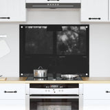 Rivestimento da Cucina Nero 80 x 60 cm vetro temperato
