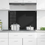 Schienale da cucina Nero 90 x 60 cm vetro temperato