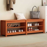 Panca per scarpe Marrone cerato 160 x 36,5 x 50 cm