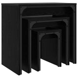 Tavolino da salotto 3 pcs Rovere Nero Legno truciolato