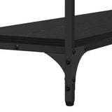Tavolo consolle Rovere Nero 100 x 30 x 75 cm Legno truciolato