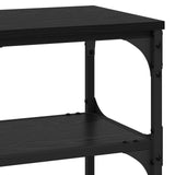 Tavolo consolle Rovere Nero 100 x 30 x 75 cm Legno truciolato