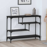 Tavolo consolle Rovere Nero 100 x 30 x 75 cm Legno truciolato