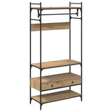 Guardaroba con cassetto rovere artigianale 89 x 39 x 184.5 cm