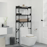 Mensola per lavatrice Rovere Nero 67 x 25 x 163 cm