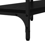 Tavolo consolle Rovere nero 160 x 29 x 80 cm Legno truciolato